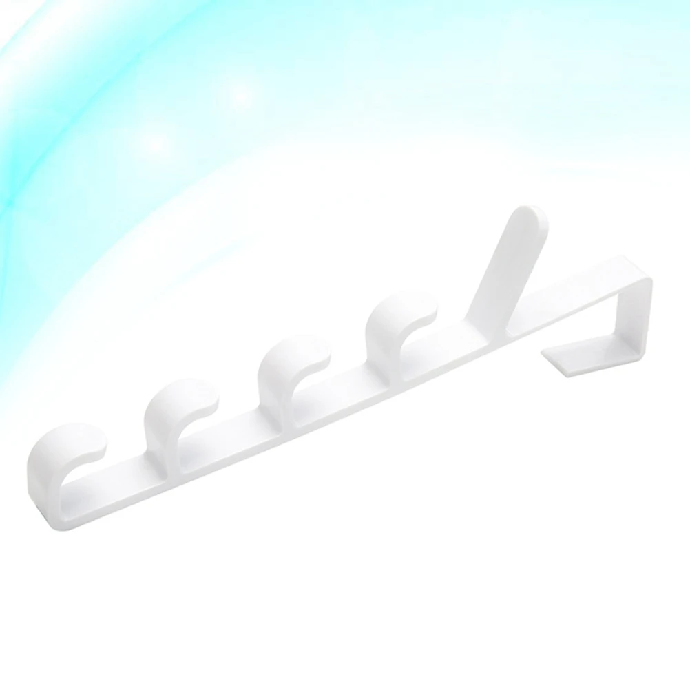 

3 Pcs Door Hanging Rack Plastic Hanger Multifunctional Hooks Five Sections Clothes Hook Towel Hooks Home Storage