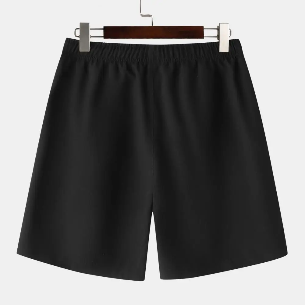 Pantalones cortos atléticos para hombre, pantalones cortos con cordón y bolsillos, cómodos pantalones cortos de playa con cintura elástica para deportes de verano, ropa informal sólida