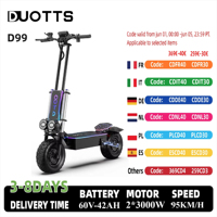 OOTD D99 electric skateboard,2 * 3000W dual motors, 60V40Ah battery, 85KM/H speed,adult foldingelectric skateboard,13 inch tires