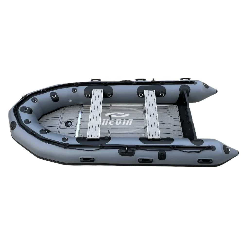 380cm aluminum floor PVC inflatable pontoon fishing boat