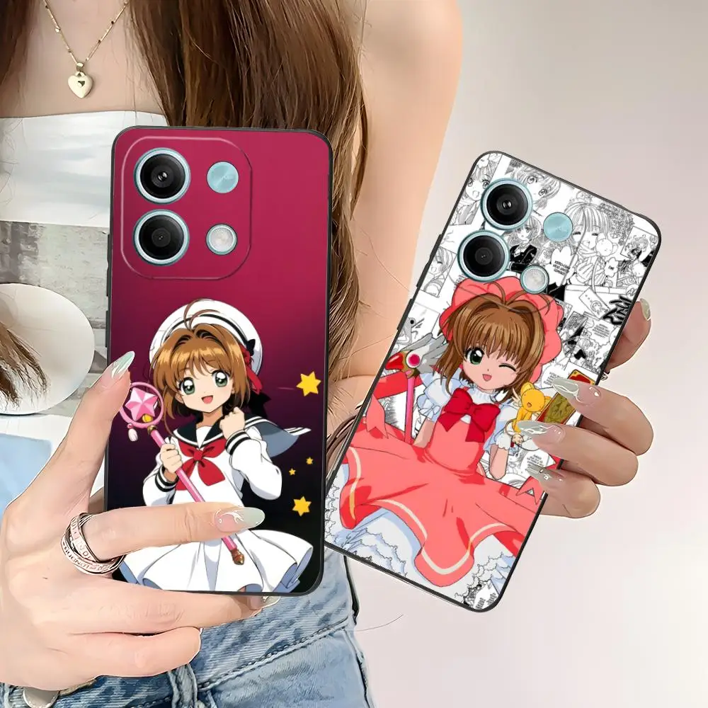 

Чехол для телефона Cardcaptor Sakura Kinomoto для POCO M6 M5 M4 M3 X7 X6 X5 X4 X3 F6 F5 F4 Pro GT 5G с цветной печатью, роскошные мобильные телефоны