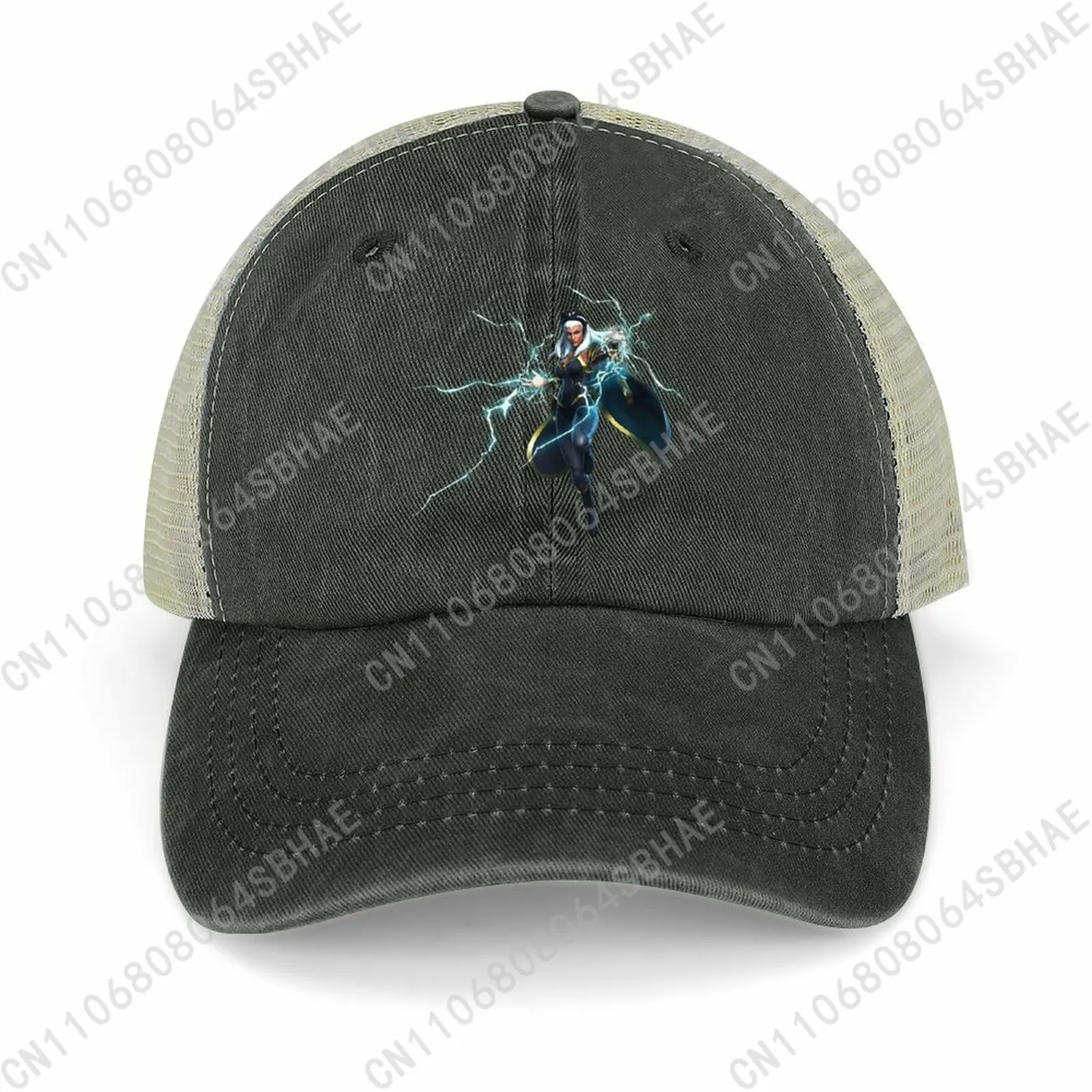 

Marvel Storm Mesh Cowboy Hat Hollow Ventilated Summer Cap Men Women Outdoor Sun Hat Adjustable Strap Custom Cosplay