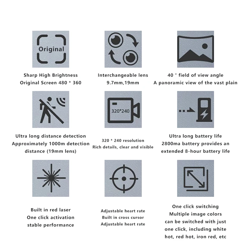 Kamera termowizyjna na podczerwień do pomiaru temperatury na zewnątrz JS X2-Frigate Imaging Camera-320 z celownikiem i szybkozłączką
