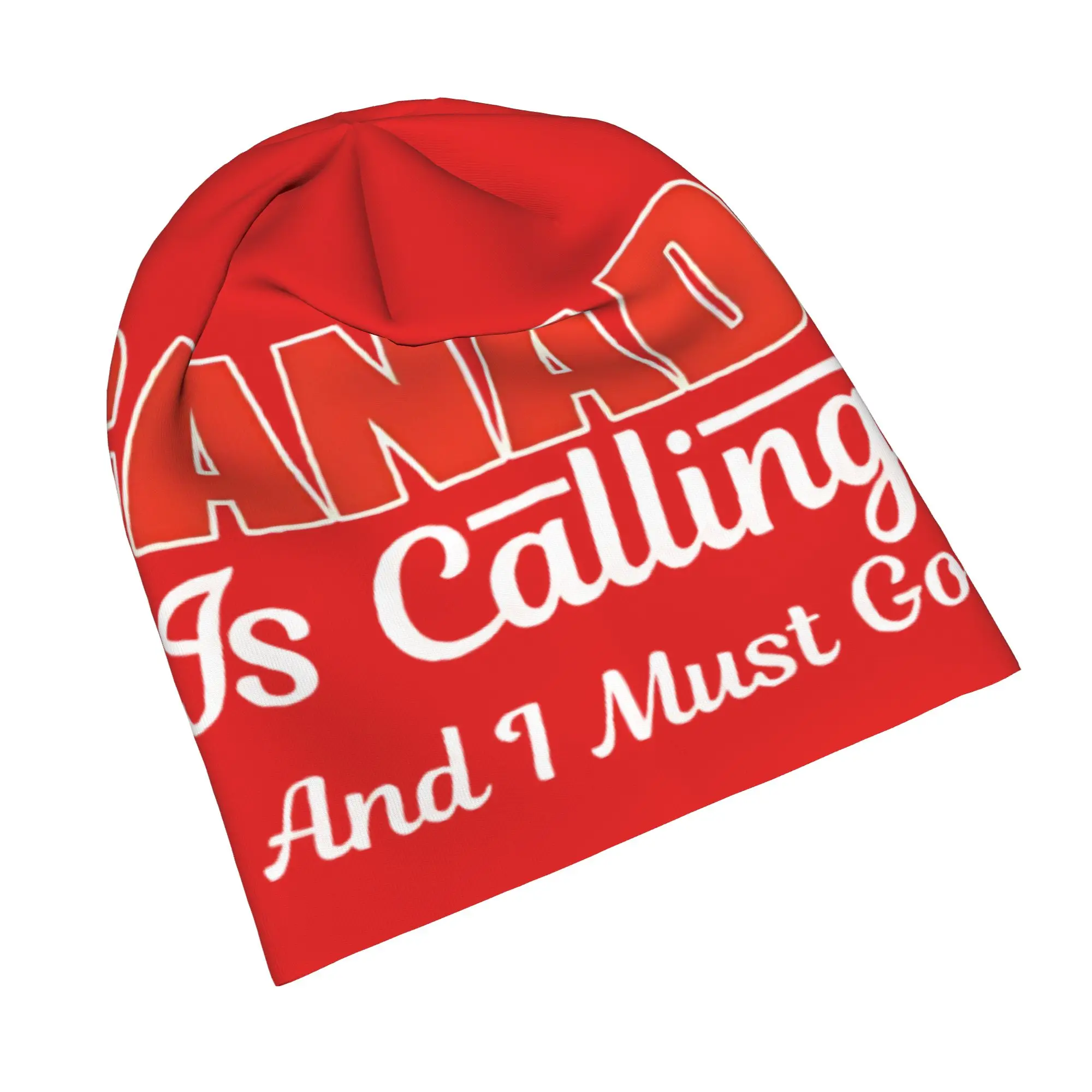 Quick Dry  Funny Canada Is Calling and I Must Go Flag  Slouchy Beanie for Men Women Daily Work Skull Cap