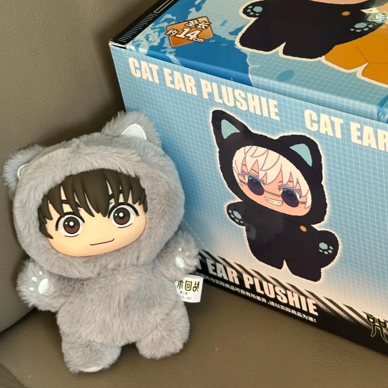 Горячая подлинная Kawaii Jujutsu Kaisen 2, плюшевая серия с кошачьими ушками, глухая коробка, загадочная коробка, аниме-игрушка, украшение для комнаты, коллекционный праздничный подарок