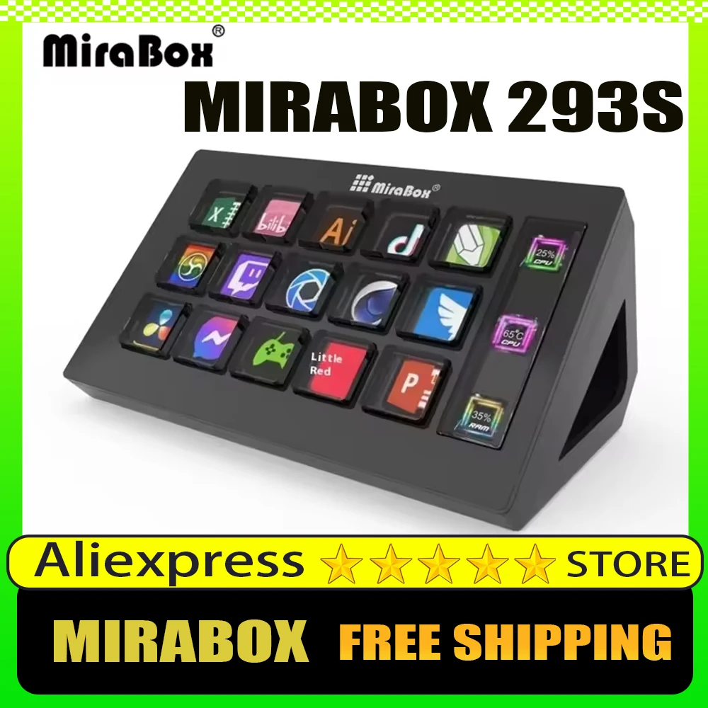 MiraBox 293s StreamDeck Numeric Keyboard 15-key Live Broadcast Controller Visual Keyboard Program Customized Gamer Accessories