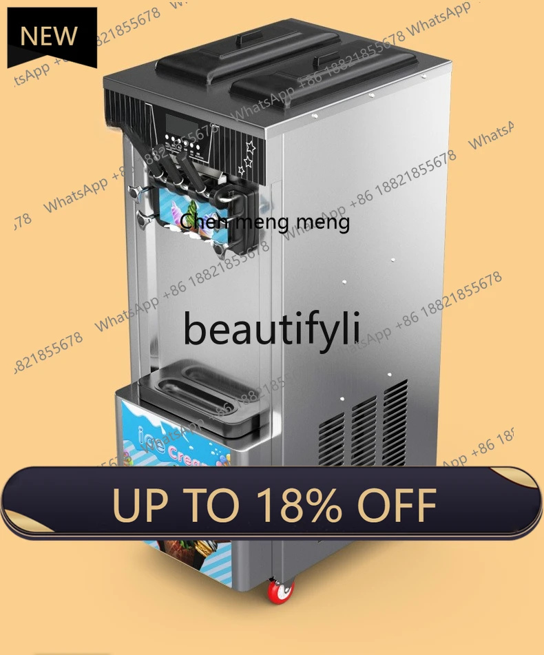 

Z189 Desktop Soft Ice Cream Machine Commercial Small Cone Ice Cream Maker Three-Color Ice Cream Machine