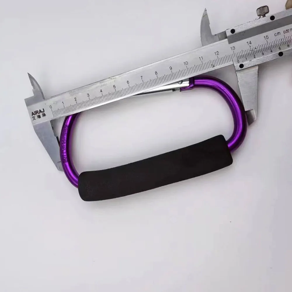 2 قطعة متعددة الوظائف عربة طفل هوك الإسفنج مقبض سبائك الألومنيوم حقيبة تسوق كليب السنانير قبضة لينة D-حلقة عربة رفع زر