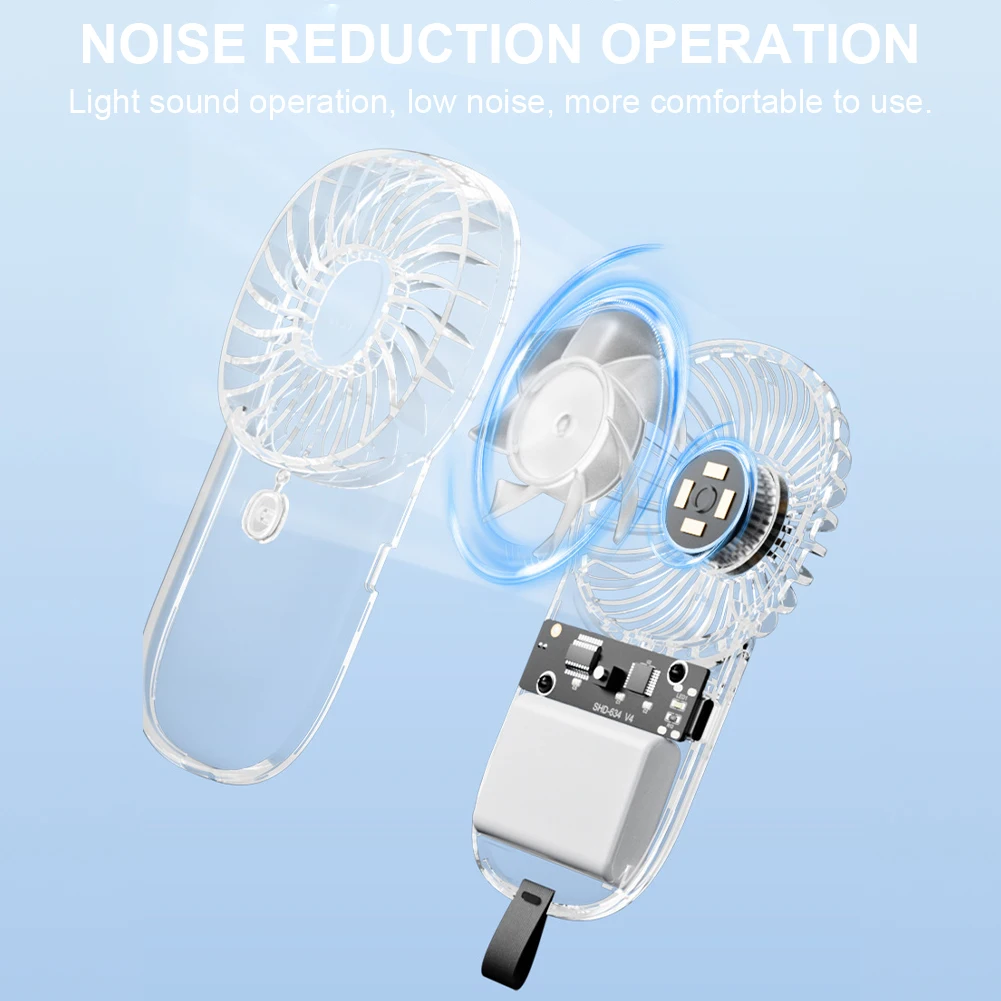 مروحة تبريد هواء للجيب قابلة للتعديل، مروحة كهربائية شخصية بقدرة 1200 مللي أمبير في الساعة، مروحة محمولة صغيرة للتخييم والسفر في الهواء الطلق