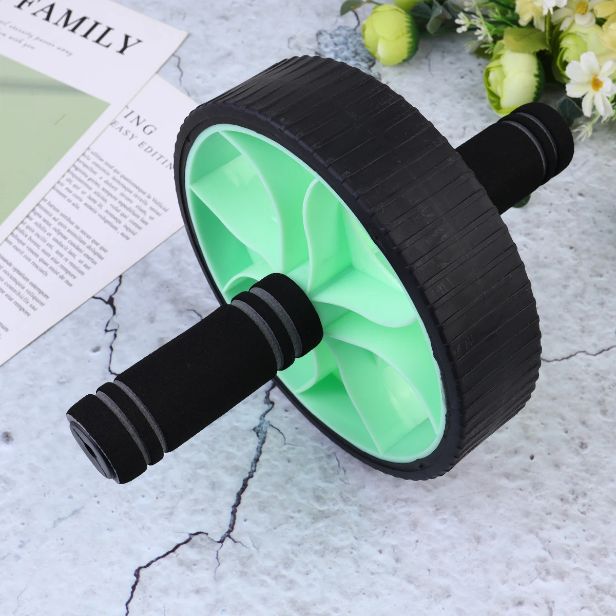 

1Pcs Ab Wheel Abdominal Exercise Device for Core Strengthening Weight Loss and Muscle Building Home Gym Training Green