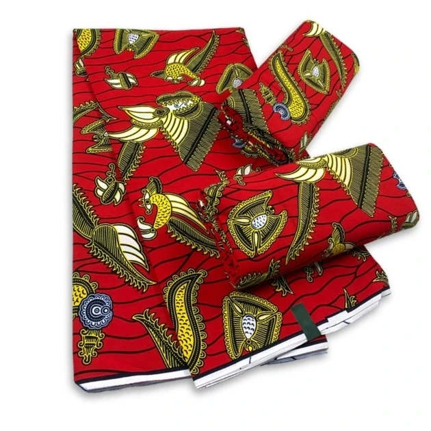 Tela de cera africana Original auténtica garantizada, cera nigeriana Ankara, estampado de bloques, tela Pagne Batik de 6 yardas para tela de coser