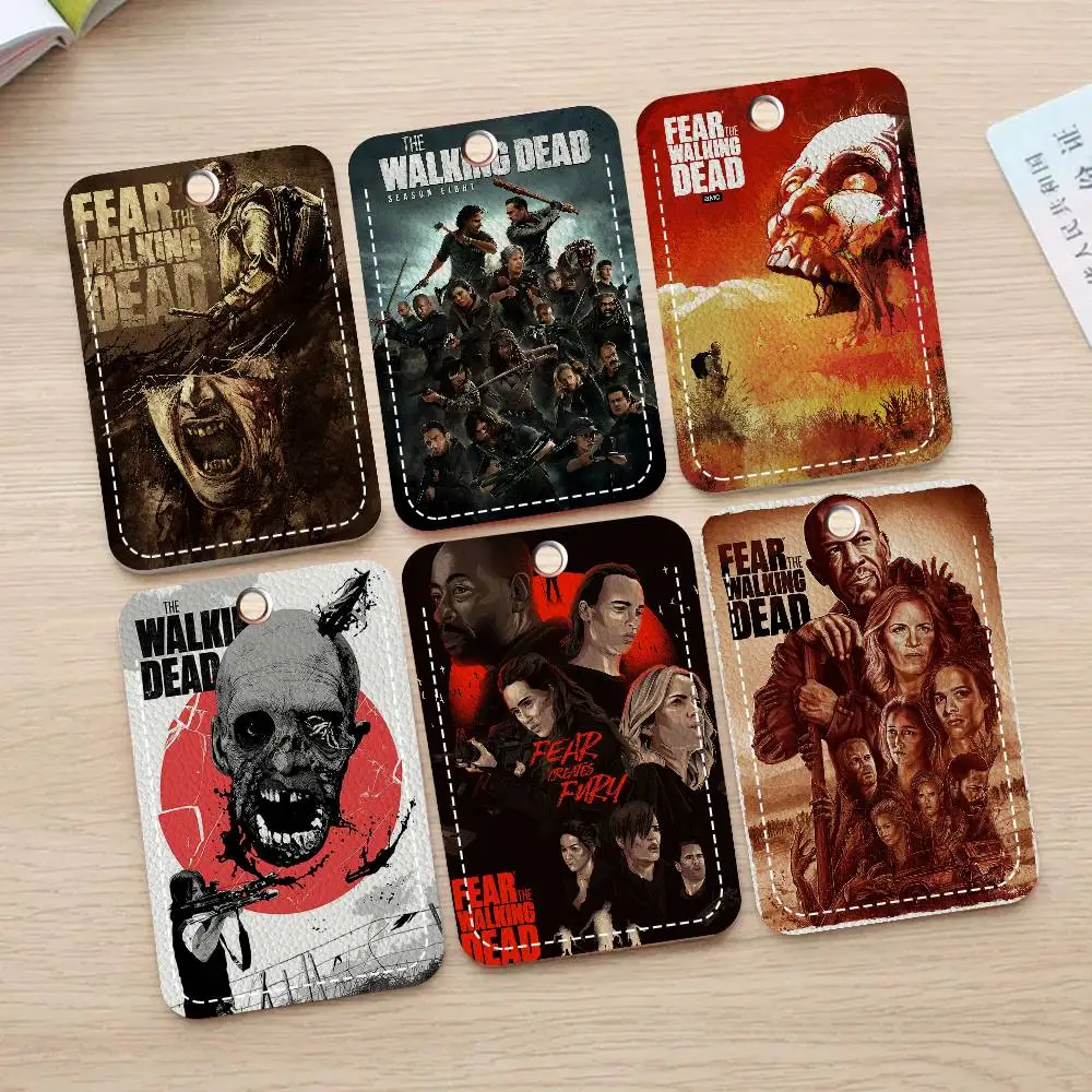 

Держатель для карт T-The W-Walking D-Dead, подходит для банковских, деловых, рабочих карт, кредитных карт, удостоверений личности, бейджей, с креплением на ключи