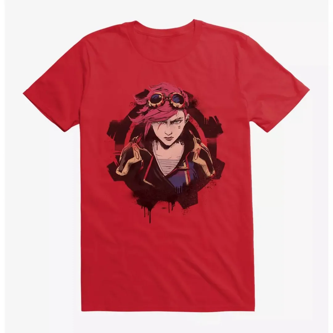 Summer Game-related Anime Graphic Printed Men's American Retro Trendy Cotton Loose-fitting T-shirt Short Sleeves
