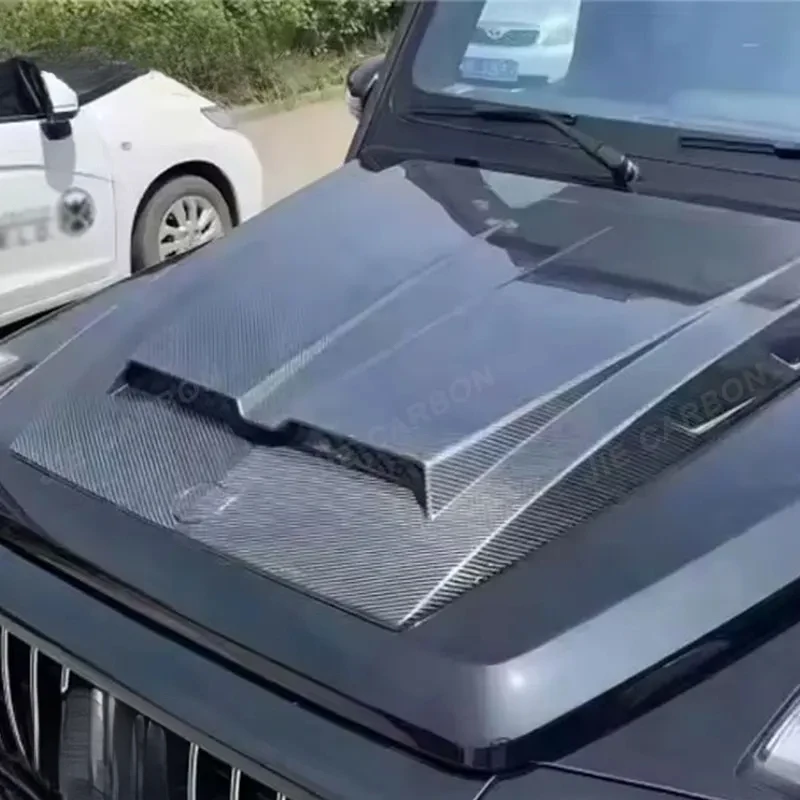 High Quality Carbon Fiber Front Vent Hood Shield Fit G-Class W464 G350D G500 G55 G63 2019-2022 Auto Parts