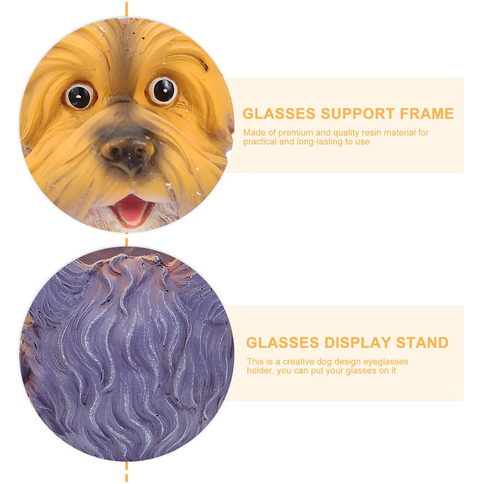 

Creative Puppy Shape Glasses Stand Resin Eyeglasses Holder Desktop Ornament Glasses Display Rack Organizer Spectacle Frame