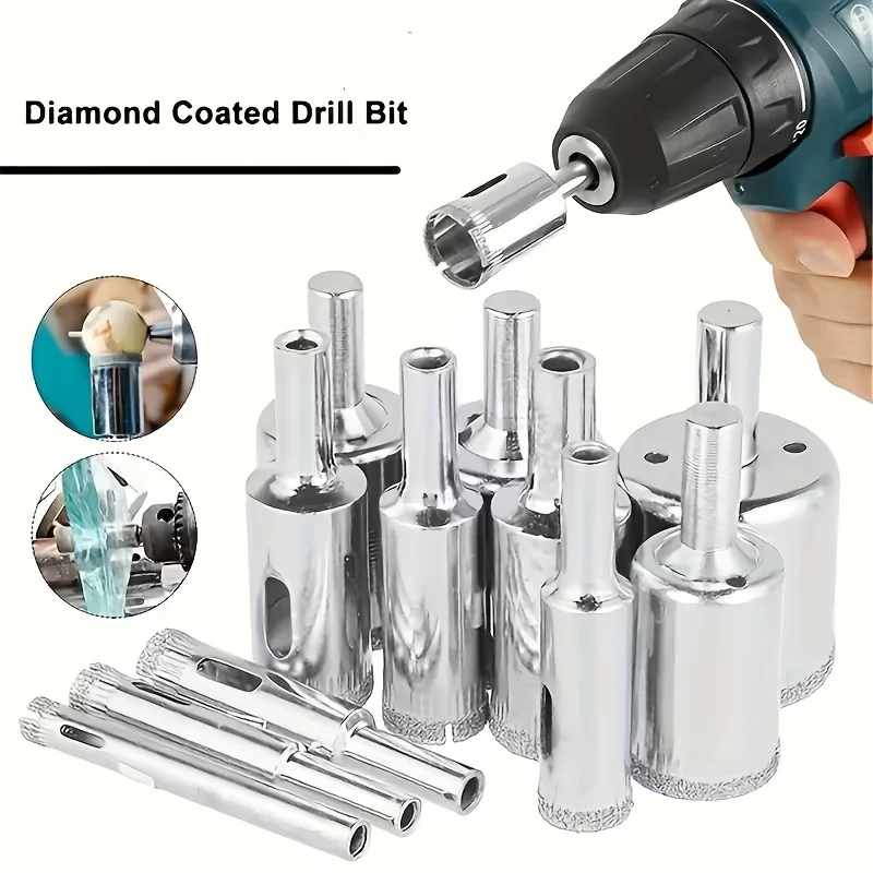 

5Pcs Diamond Hole Saw Drill Bits 6-15mm for Tile Ceramic Glass Marble Porcelain, Hollow Core Drill Bit Set