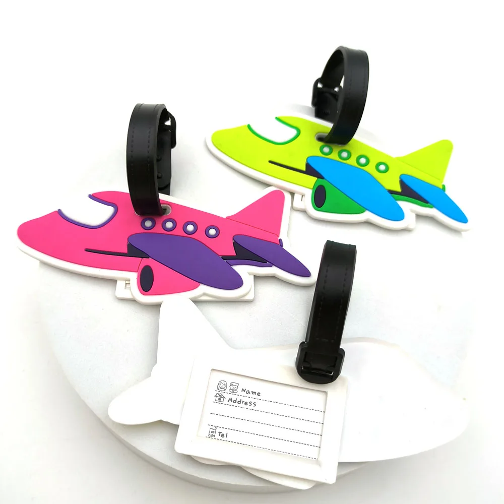 1PCS Creative Small Aircraft Luggage Tag Airport Tag Check in Loss Prevention Hanging Tag Essential for Business Travel