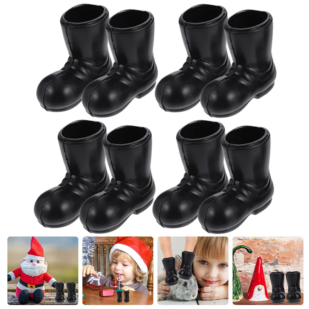 3 Pairs Mini Christmas Boots Interior House Decoration Miniature Shoes Models Kids Santa Toy