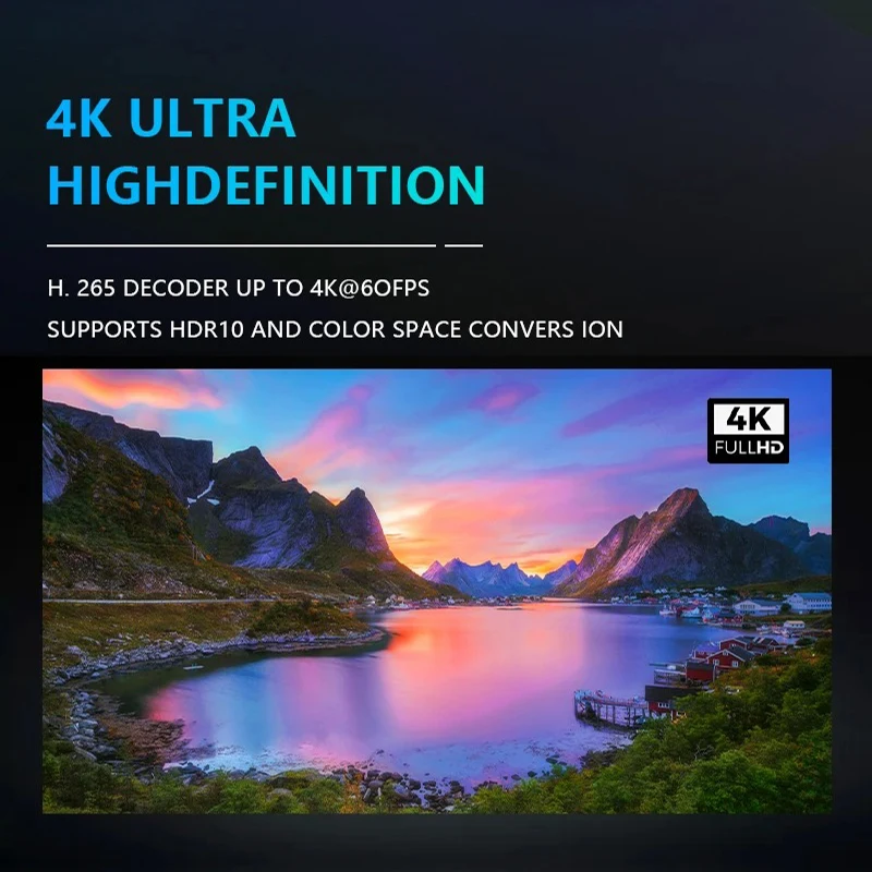 T95 Mini-TV-Box Android 10, Set-Top-Box HDR 4K Quad-Core H.265 WiFi 4G Smart Media Player IPTV Allwinner H3