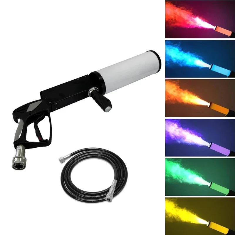 LED Handled CO2 Smoke Jet Machine Gas Column Fog Gun Machine Stage Special Effect For DJ Disco Party Wedding Performance