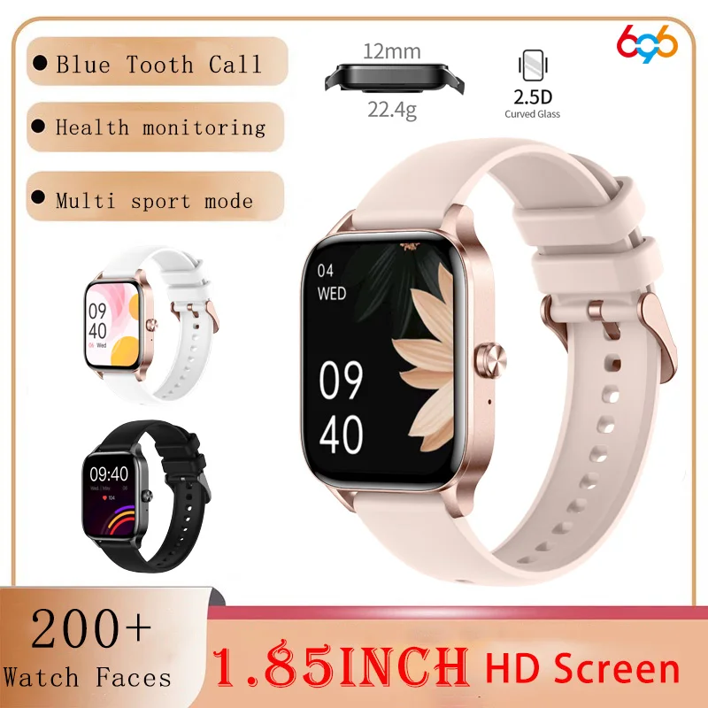 

12mm Ultra-Thin Body Blue Tooth Call Smart Watch Heart Rate Health Sports Fitness Voice Assistant Men Women Smartwatch Music