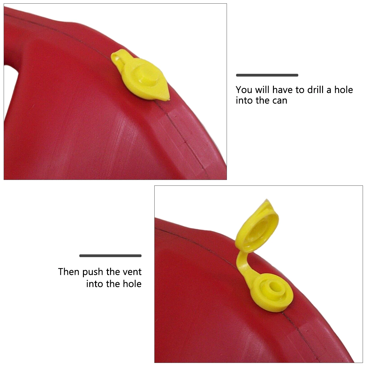 

5pcs Yellow Lid Cover Oil Tank Lid ABS Vented Screw Cap Gas Cans Plug Container Parts Oil Tank Parts System