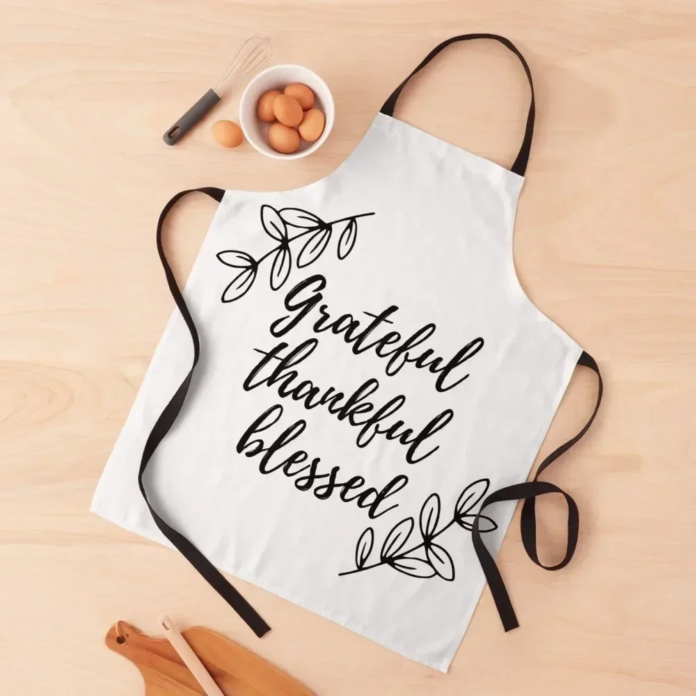 Grateful, Thankful, Blessed! Apron Kitchen Tools Accessories Kitchen Items For Home christmas decoration christmas Apron