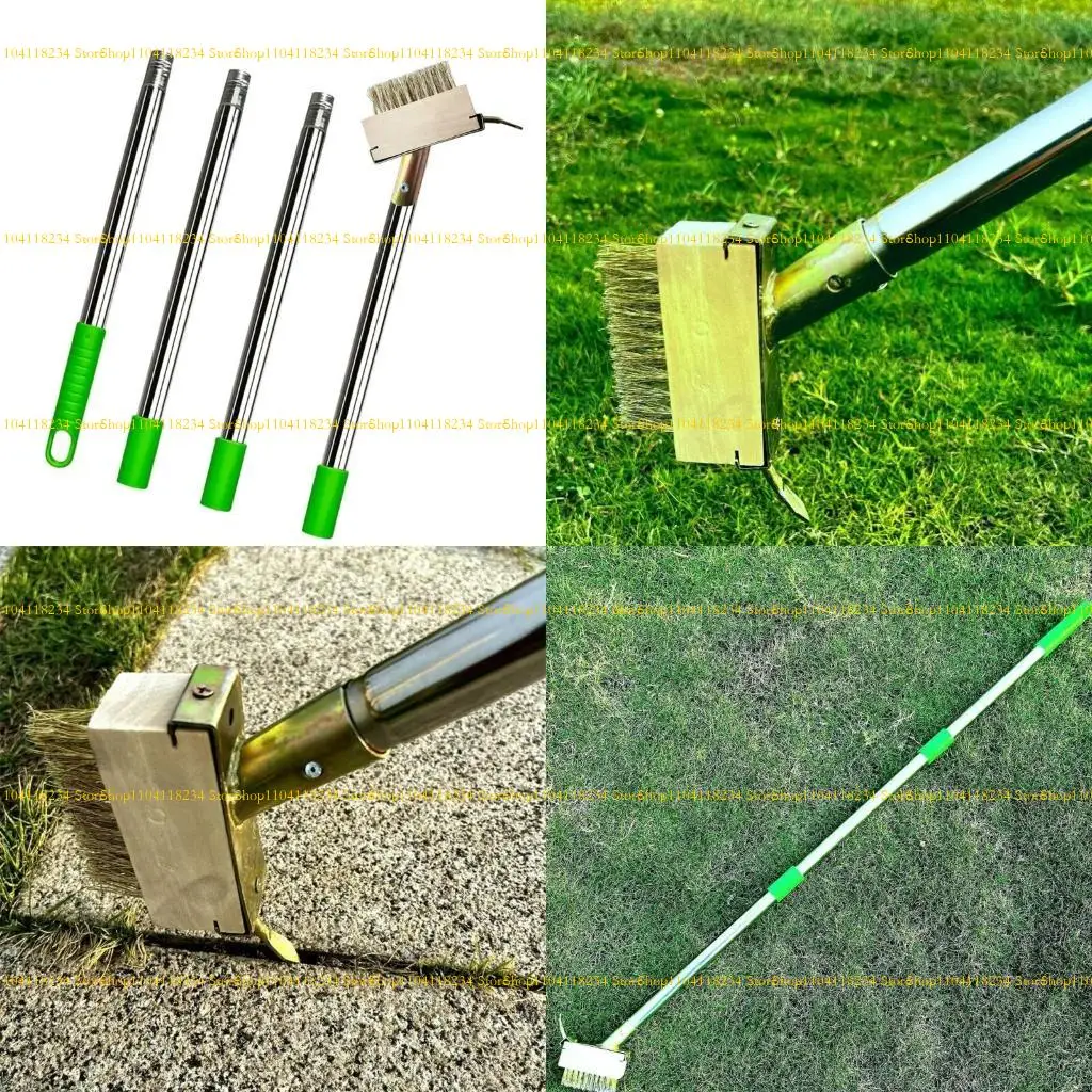 مجموعة فرشاة الحشائش في الهواء الطلق P9FB مع مقبض تلسكوبي وأداة الأعشاب الضارة للكسر لسهولة القضاء على الطحلب والأعشاب الضارة