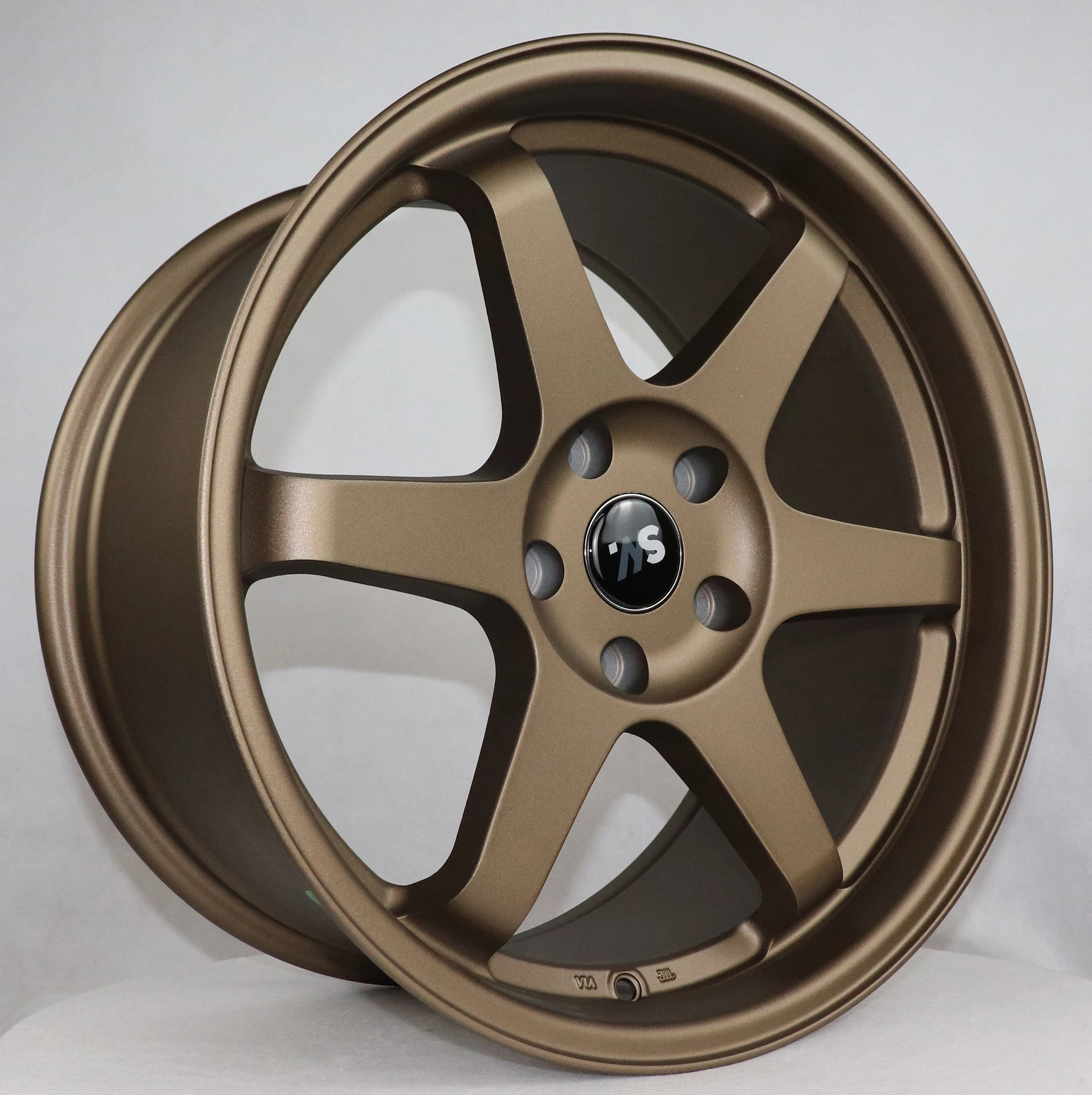 1PC TE37 bronze finish 5x100 passenger car wheels 120 pcd 5 holes 18 inch sport rims for racing