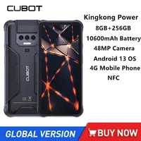 Cubot KingKong Power Rugged 4G Smartphones 6.5Inch Octa Core 8GB+256GB Android 13 Mobile Phone 10600mAh Battery 48MP Camera NFC