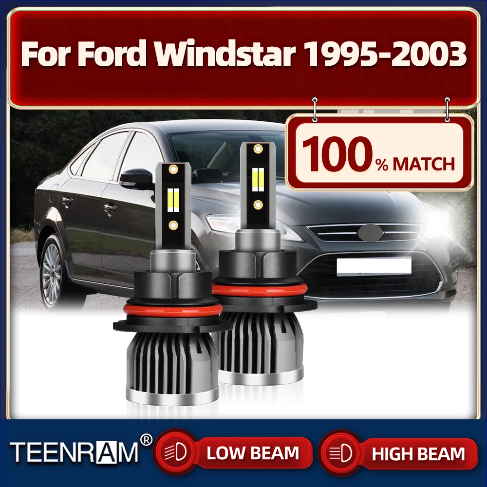 120W 20000LM Canbus LED Car Headlight 6000K White Turbo Auto Lamps 12V For Ford Windstar 1995-1997 1998 1999 2000 2001 2002 2003