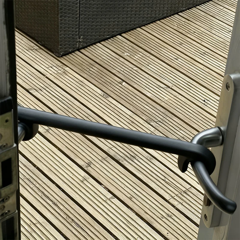 French Door Stabilizer Door Window Ventilation Limiter Balcony Door Ventilation Stay Anti-Scratch Door Stopper Hook