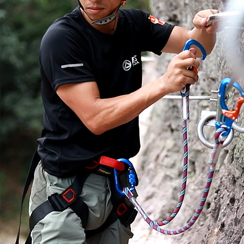 Outdoor Rock Climbing Main Lock,Mountaineering Buckle, Speed Drop,Fly Lada Expand,High Altitude Work,Small Eye Safety Hook,P472