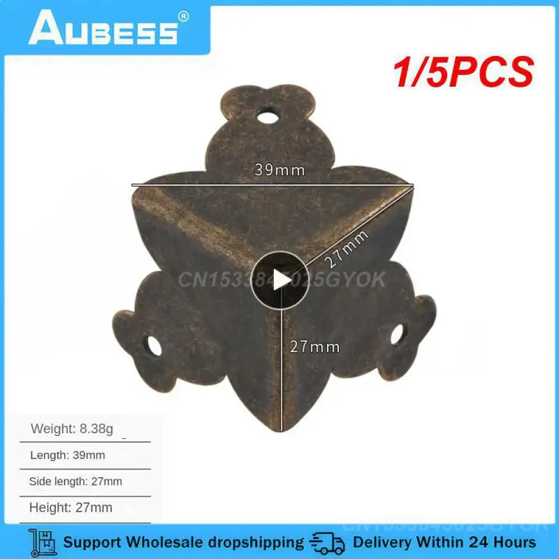 1/5PCS Antique Corner Brackets Metal Box Wooden Notebook Albums Four Sides Corner Guard Protectors Decorative Hardware