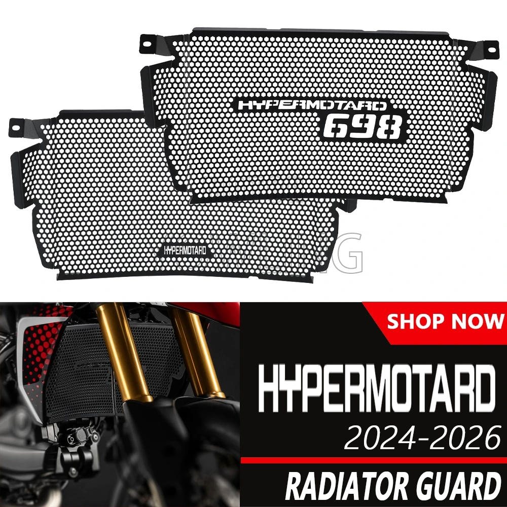 

For Ducati Hypermotard 698 Mono RVE 2024 2025 2026 Hypermotard698 Motorcycle Radiator Protection Grille Guard Protector Cover