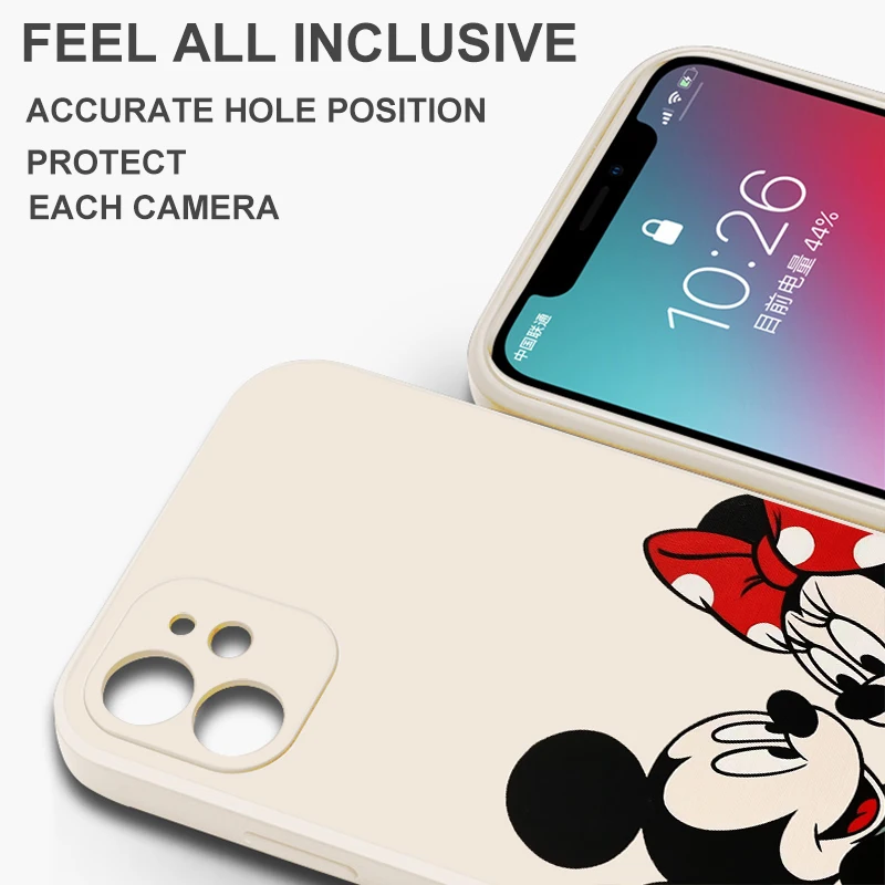 Disney Mickey Cute Phone Case For Xiaomi POCO F5 F4 F3 Pro GT X5 X4 X3 Pro NFC M4 M3 Pro 5G Liquid Silicone Cover Carcasa