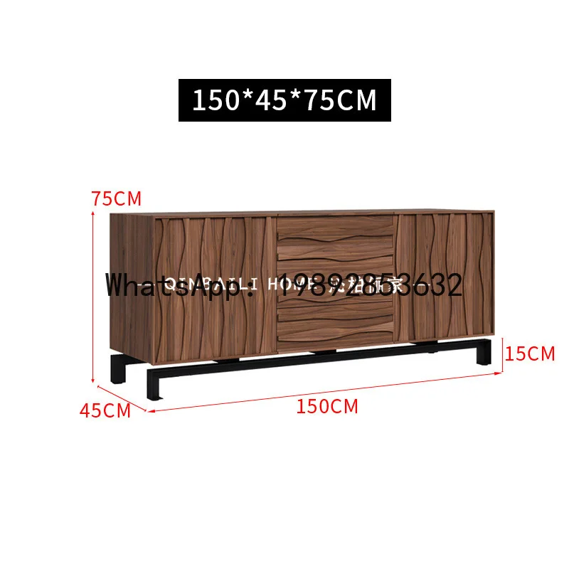 YFY Storage Entryway Cabinet Vintage Wall-Mounted Storage TV Cabinet Wabi-Sabi Style Living Room Sideboard