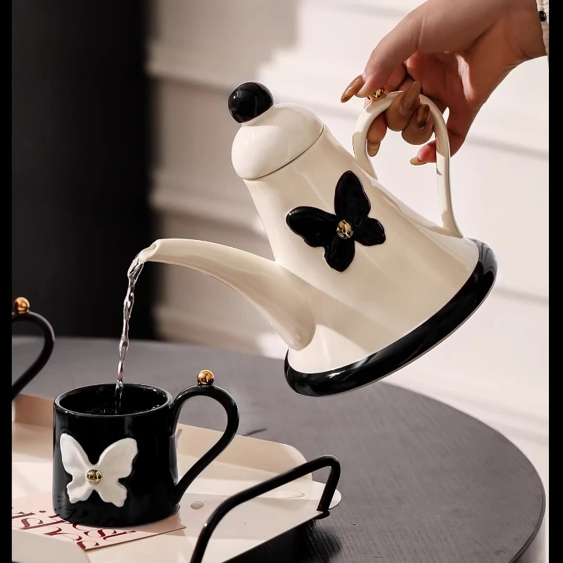 Luxury Supplies Coffee Cup Set Tools Container Tea Set Coffee Cup Set Ceramic Kettle Gadgets Cantinho Do Cafe Cafe Accessories