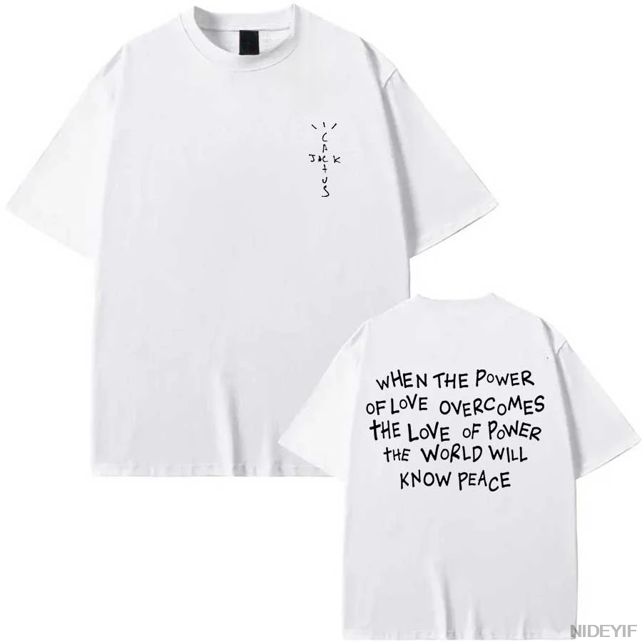 2025 الصيف تي شيرتات قطن خالص الرجال النساء موضة الهيب هوب الصبار جاك فضفاضة قصيرة الأكمام بلايز الرجال تي شيرتات على الموضة الشعبية