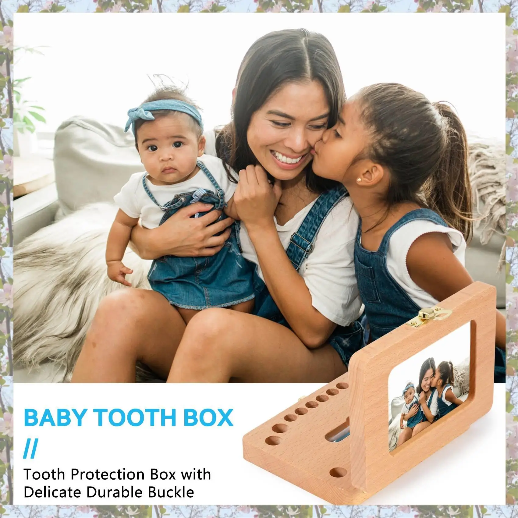 

Экологичная коробка для сувениров с зубами, коробка для детских зубов, набор органайзеров для экономии молочных зубов, сбор зубов с фоторамкой для хранения памяти