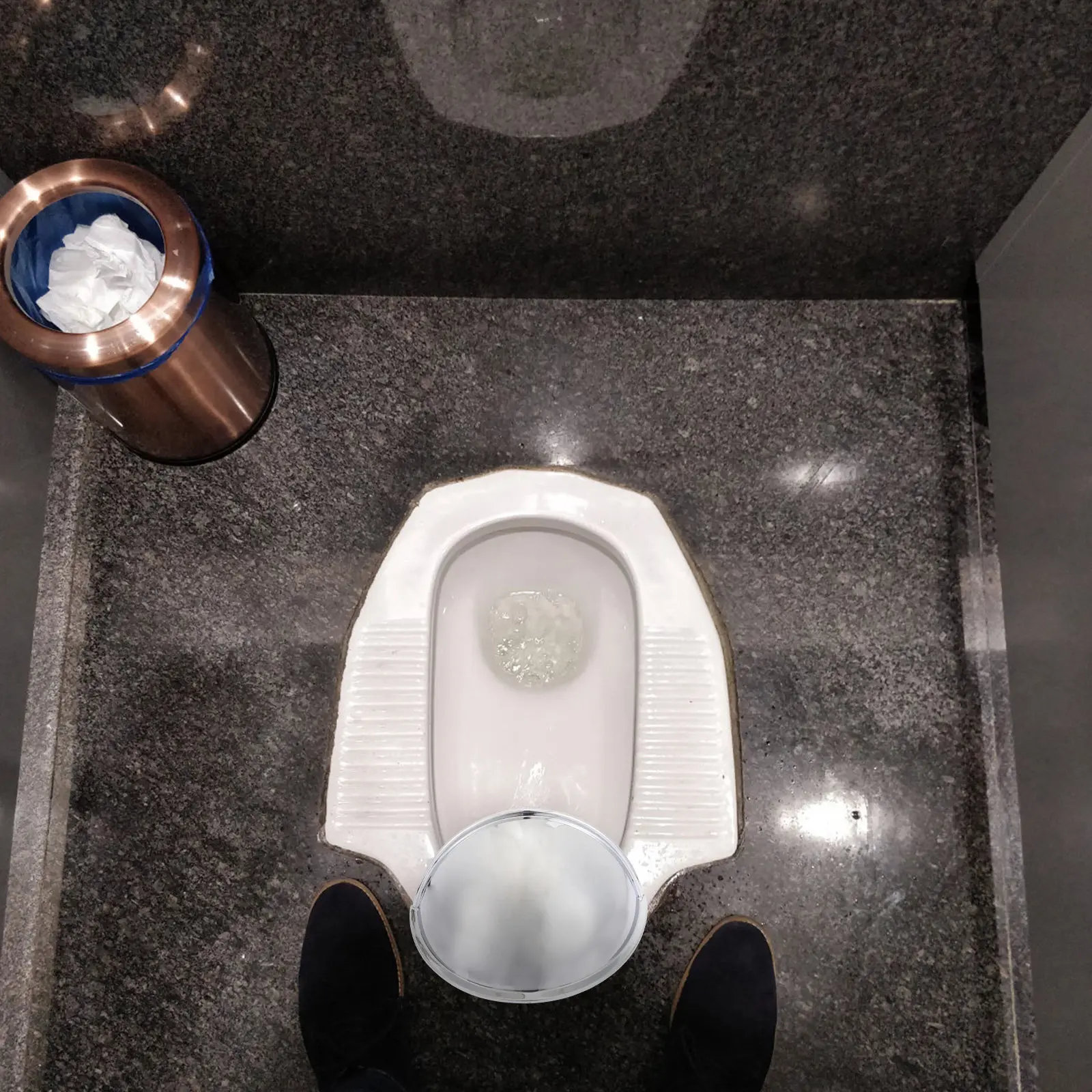 

Toilet Urine Splashback Baffle Silver Sturdy Long-Lasting Squatting Pot Guard for Restaurant Public Toilet Plastic Part