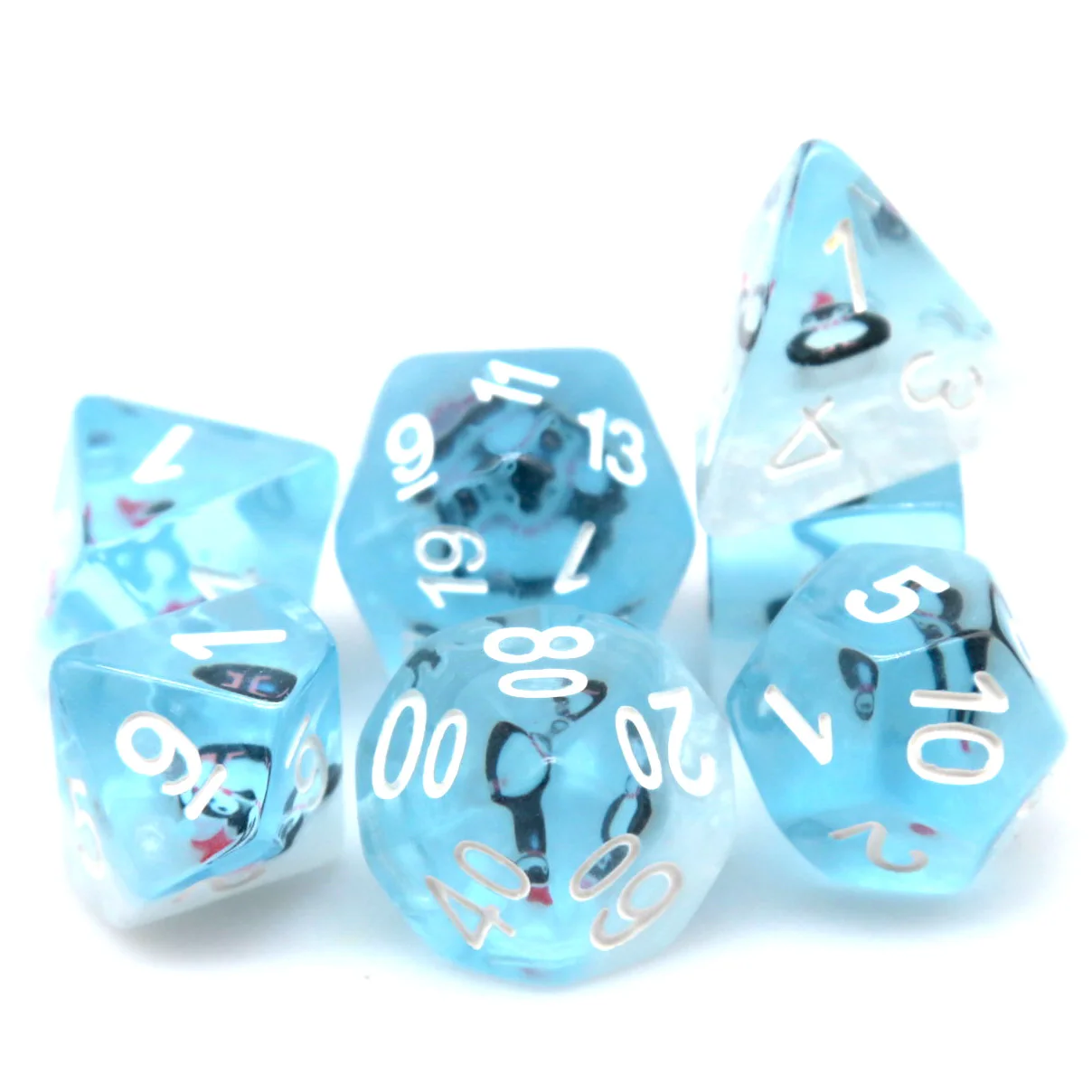 DND Penguin Resin Dice Set 7Pcs Polyhedral Dice for Dungeons and Dragons DND Dice RPG