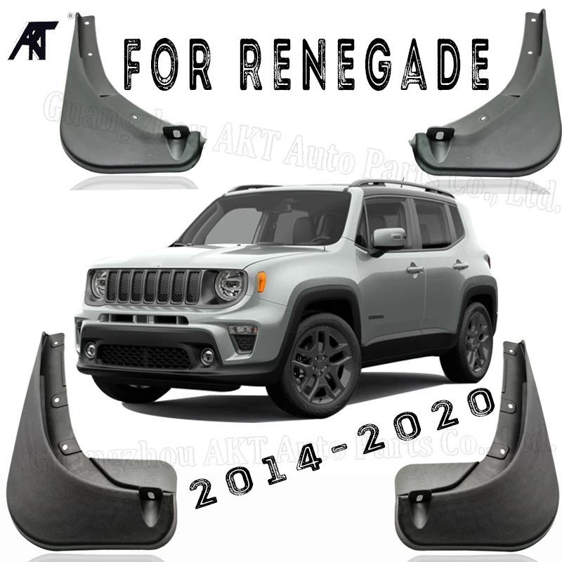 4pcs/set car Front & Rear Mudguards for Jeep Renegade 2014 -2020 Mudflaps Mud Flap Splash Guard Fender Accessories