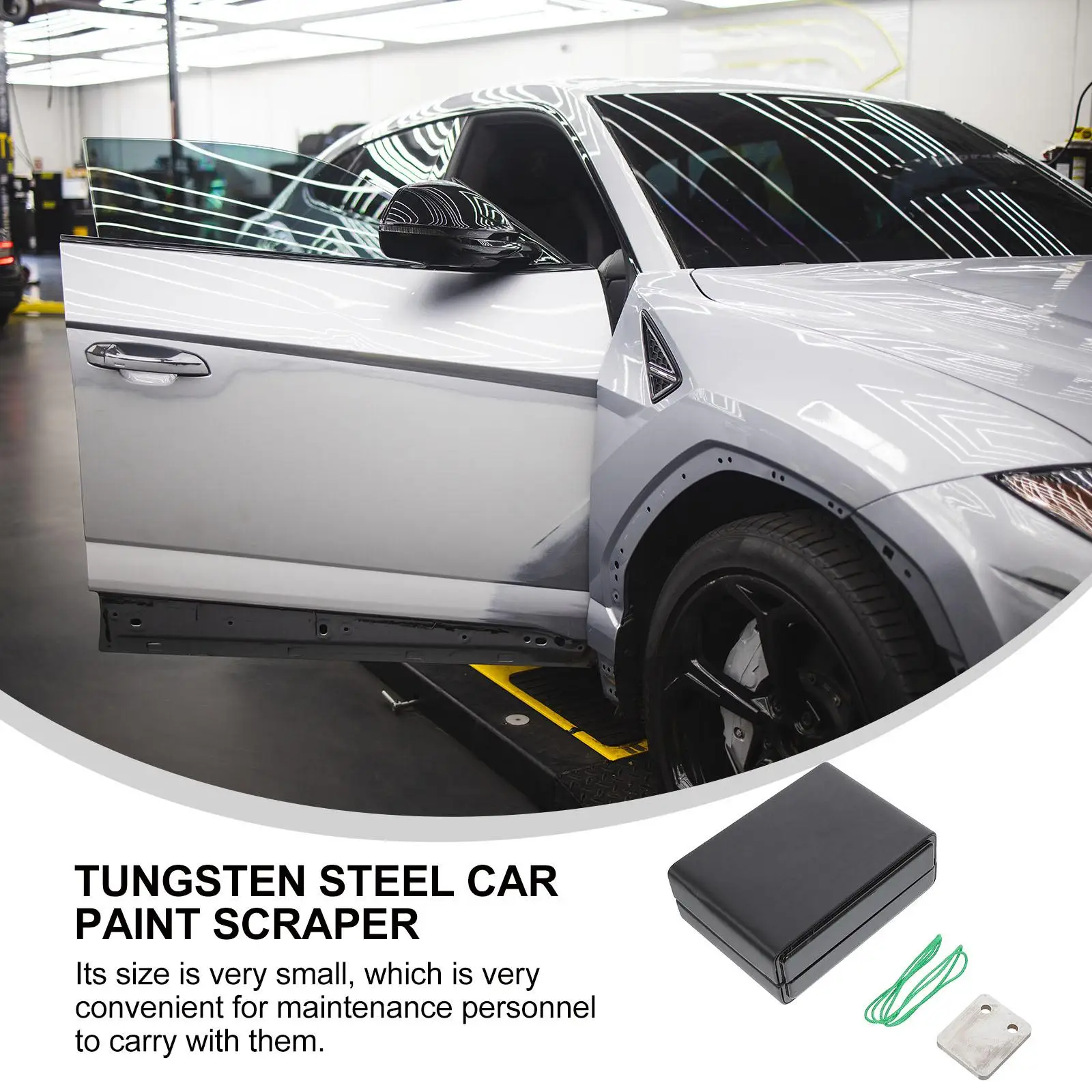 Tungsten Steel Paint Scraper Small Size Hanged Storage Car Maintenance Tool Removes Paint Glue Long Service Life