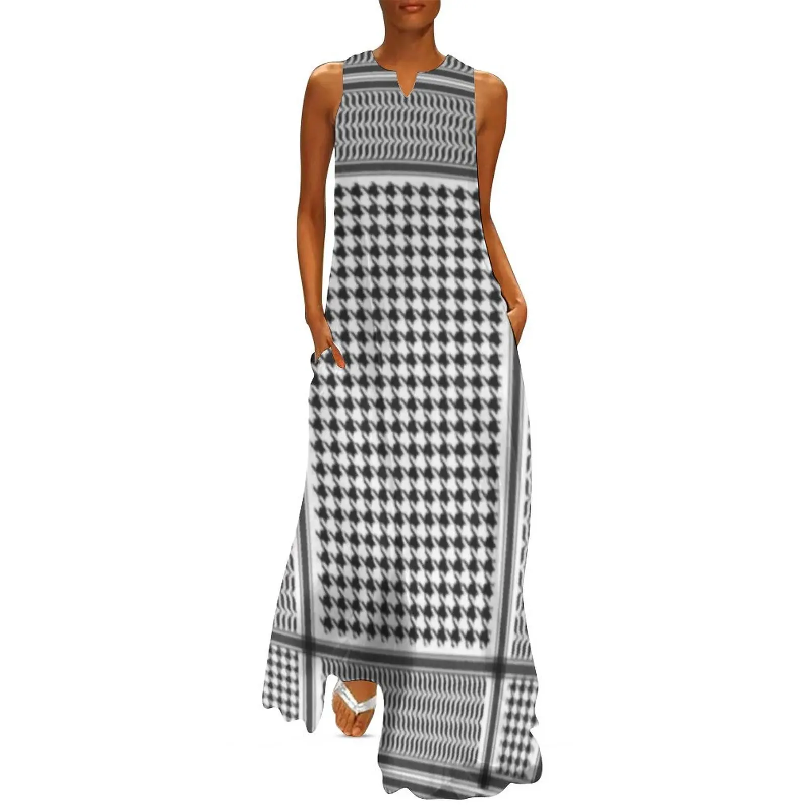 

black keffiyeh Long Dress luxury dresses women dresses summer clothes for women summer dress woman 2025 trendy
