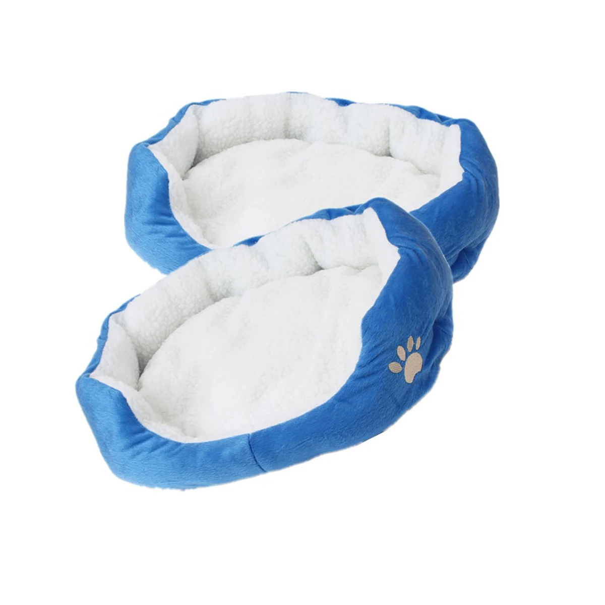 

Soft Bed House For Dogs Cats Lamb Cashmere Filled Waterproof Base 50X40Cm Blue Comfortable Warm Nest Easy Clean Mat Pet Dog Pet