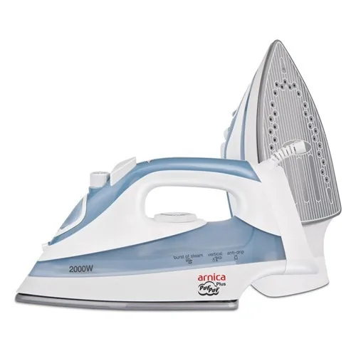 Arnica Puff Plus 2000W Enamel Based Steam iron-Blue