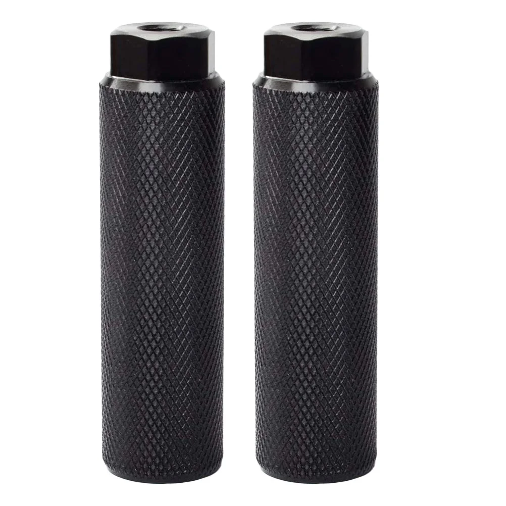 1 Pair Black Back Axle Footrest Lever Durable Mountain Bike Accessory Cylinder Pedal For Outdoor Riding Biking Gear