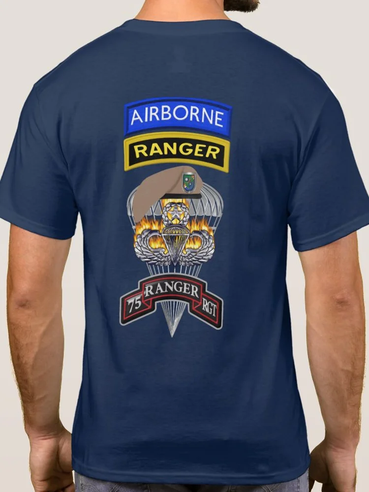 US Army Special Operations Forces 75th Ranger Regiment Airborne Rangers T Shirt. New 100% Cotton Short Sleeve O-Neck T-shirt