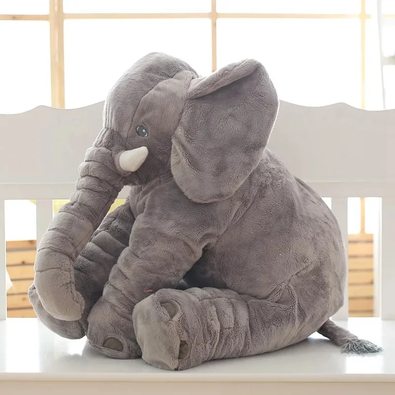 Éléphant en Peluche Douce et Mignonne pour Femme et Enfant, Jouet, Oreiller, Coussin, Poupées, Cadeau, 40cm